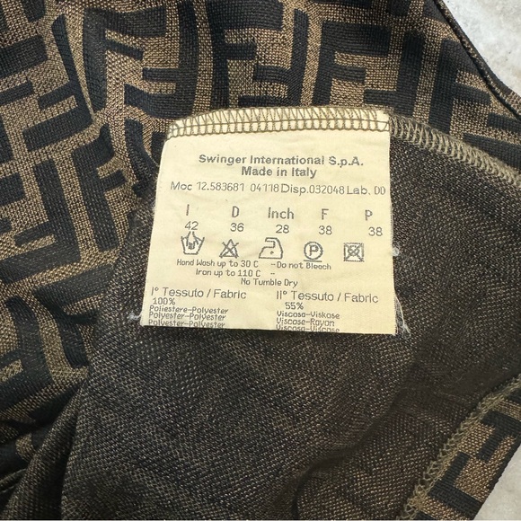 Vintage 90’s Fendi Mesh Overlay Logo Tank - Picture 7 of 13